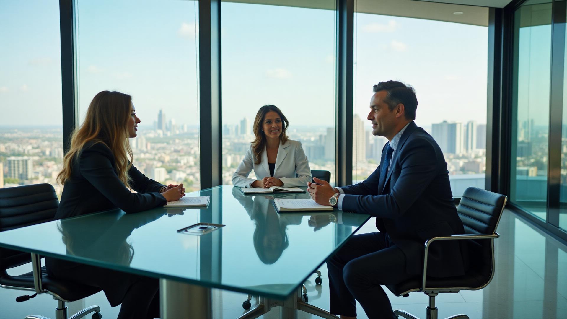 Hospital operations and finance executives meeting around a boardroom table